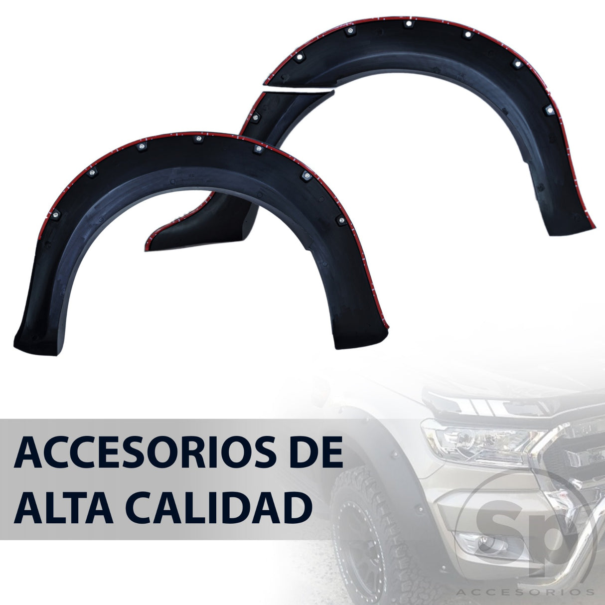 CANTONERAS PARA FORD RANGER 2016 A 2020 ABS REMACHES Y LED