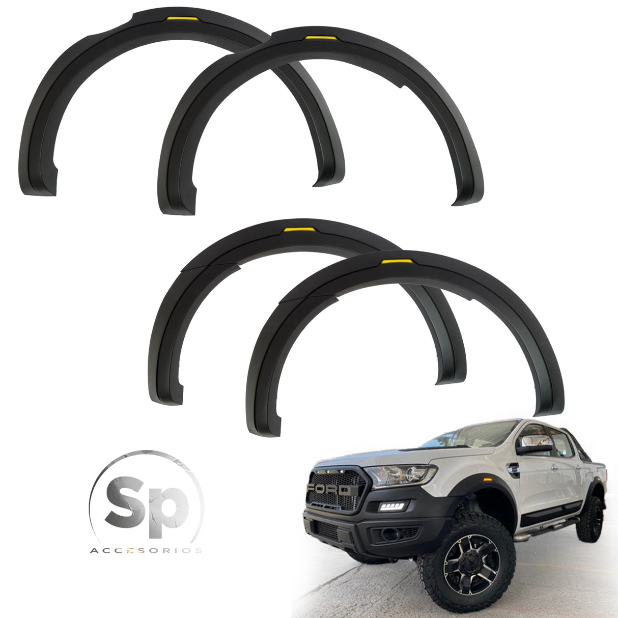 CANTONERAS PARA FORD RANGER 2016 A 2020 ABS REMACHES Y LED
