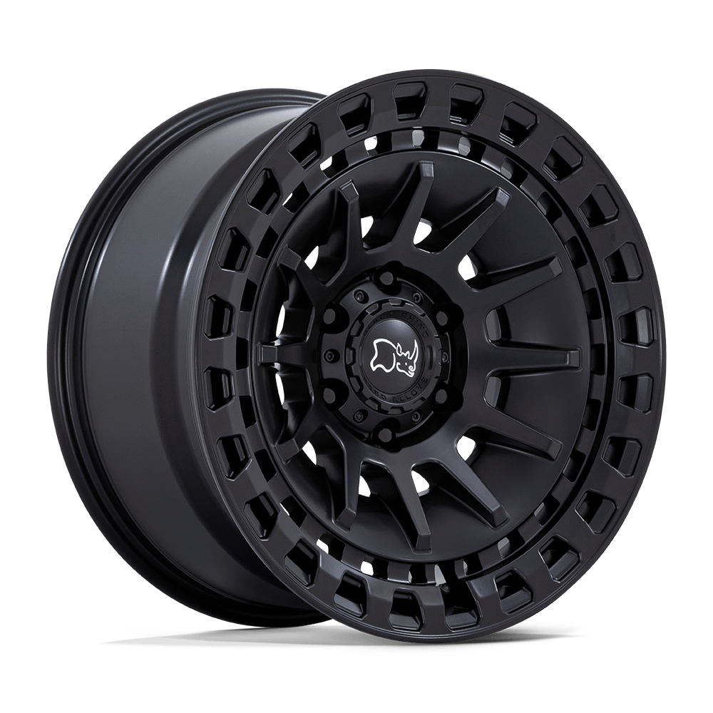 RINES BLACK RHINO BARRAGE 18X9.0 6X139.7 ET 00 CB 106.1 MATTE BLACK