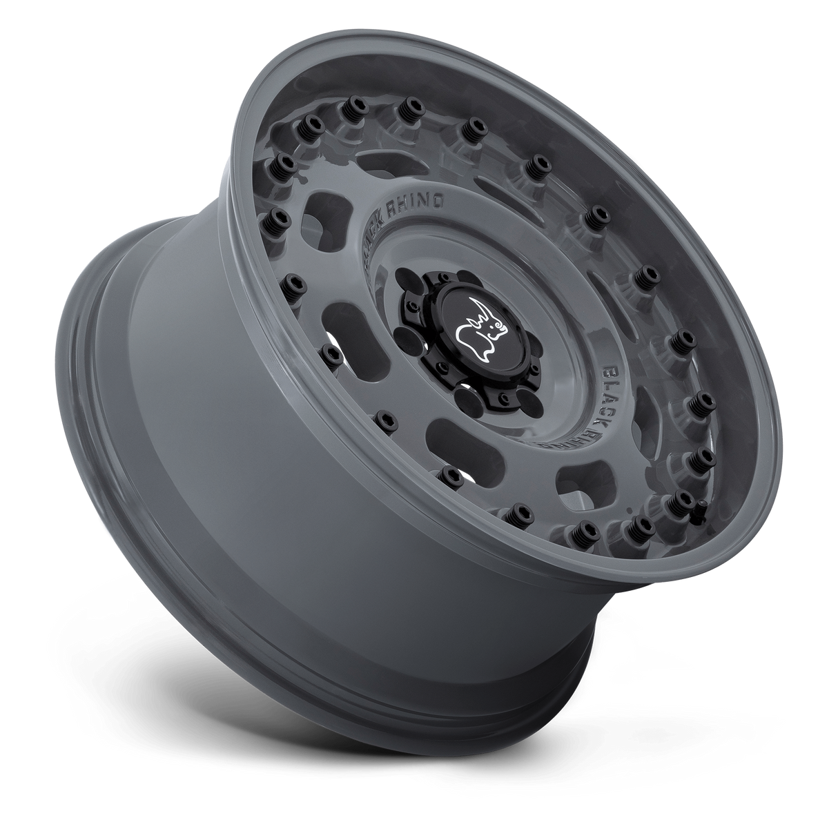 RIN BLACK RHINO AXLE BATTLESHIP GRAY / APLICACIONES TACOMA, RANGER, L200, HILUX Y SIERRA