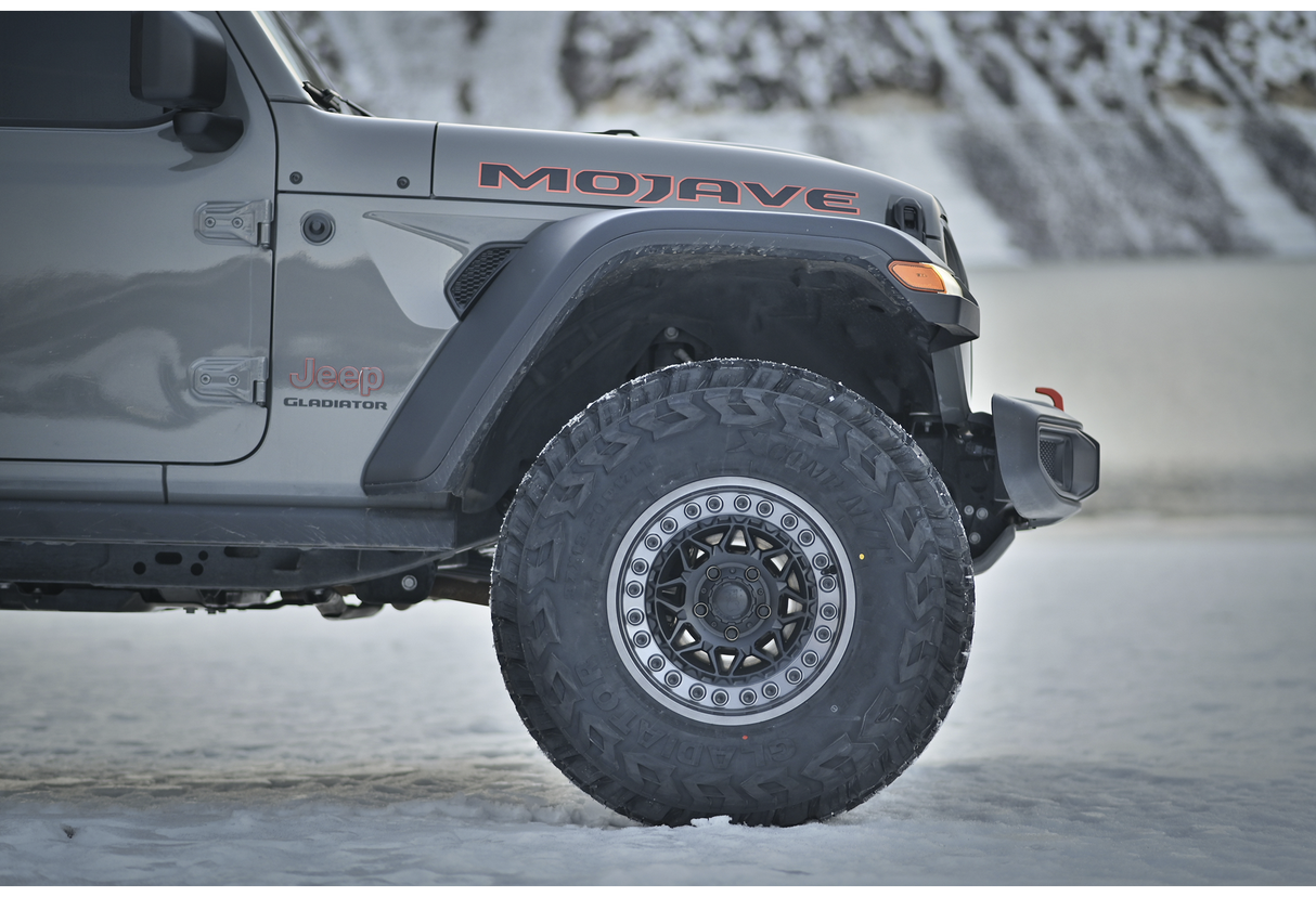 RINES BLACK RHINO 17X9 6X139.7 CB106.1 ET0 ALPHA MATTE BLACK W/ GUNMETAL LIP