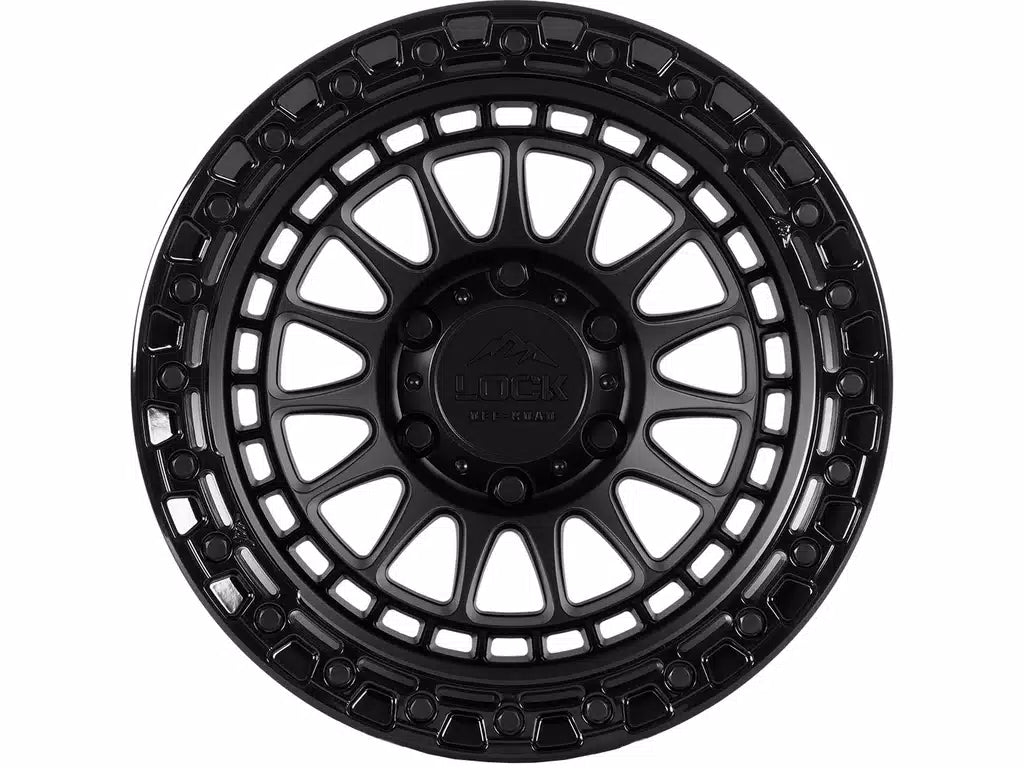 Rin Lock 19x9 5x127 ET-12 Matte Black Gloss Black