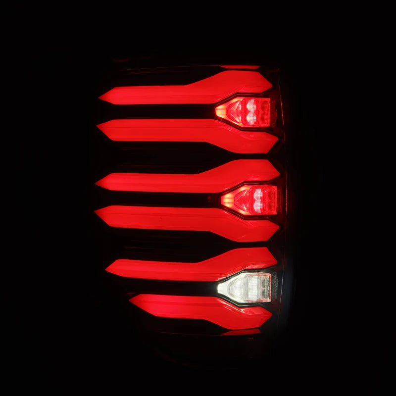 PAR DE LUCES TRASERAS LED ALPHAREX LUXX SERIES BLACK/RED PARA FORD F150 2009/2014