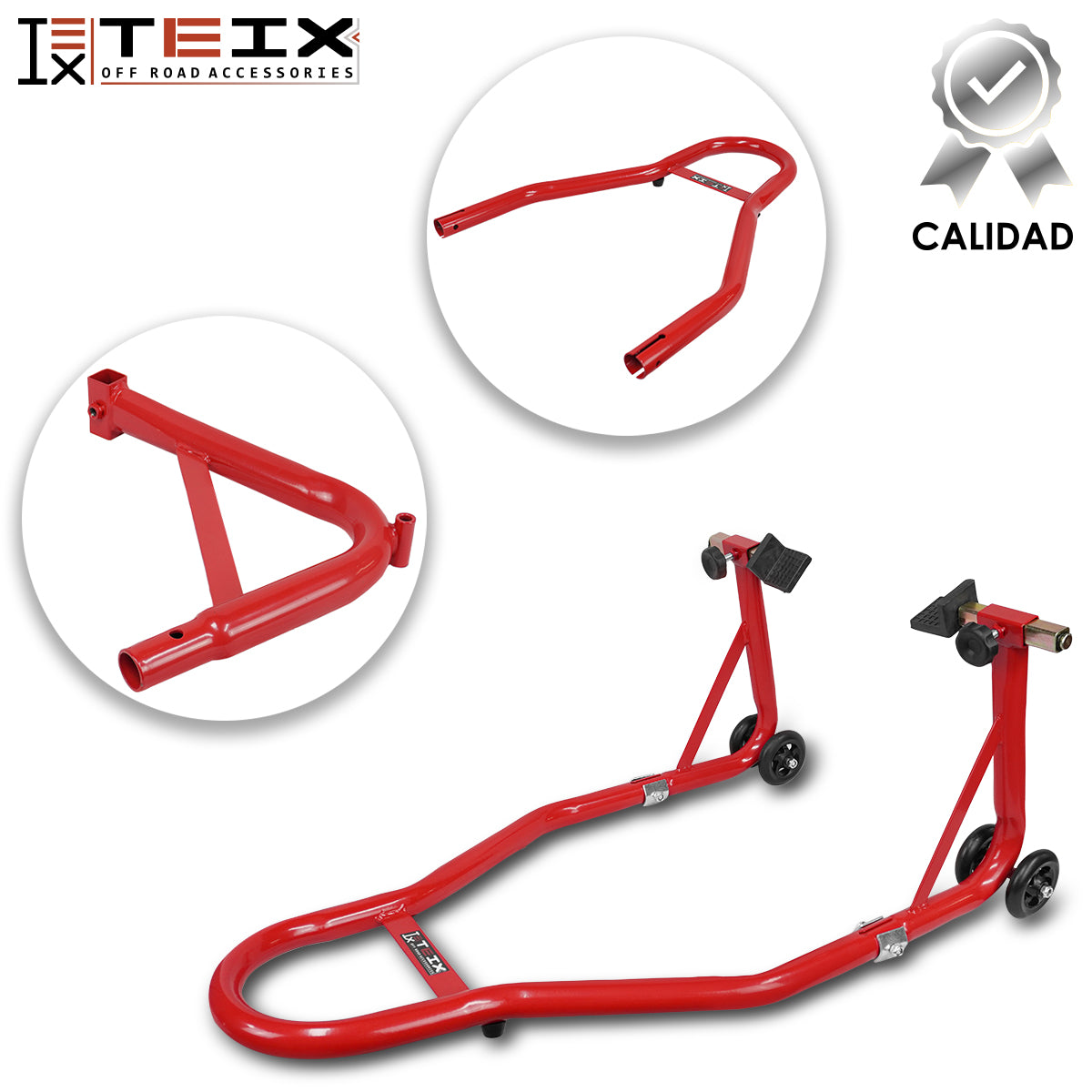 PARADOR SOPORTE TRASERO SOPORTA 1000 LIBRAS KTM MT SUZUKI ROJO / AX2