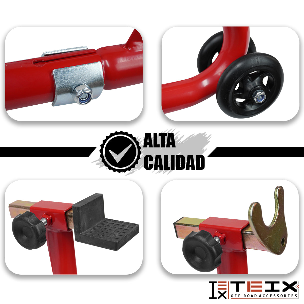 PARADOR SOPORTE TRASERO SOPORTA 1000 LIBRAS KTM MT SUZUKI ROJO / AX2