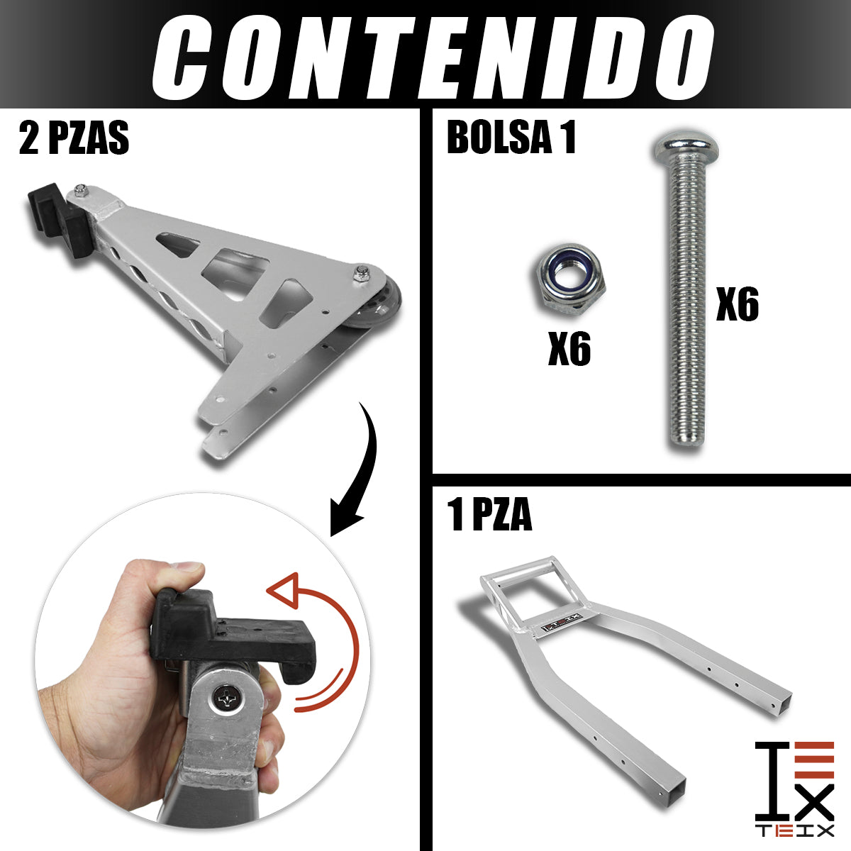 CABALLETE FRONTAL DE ALUMINIO PARA MOTOCICLETA CROMADO