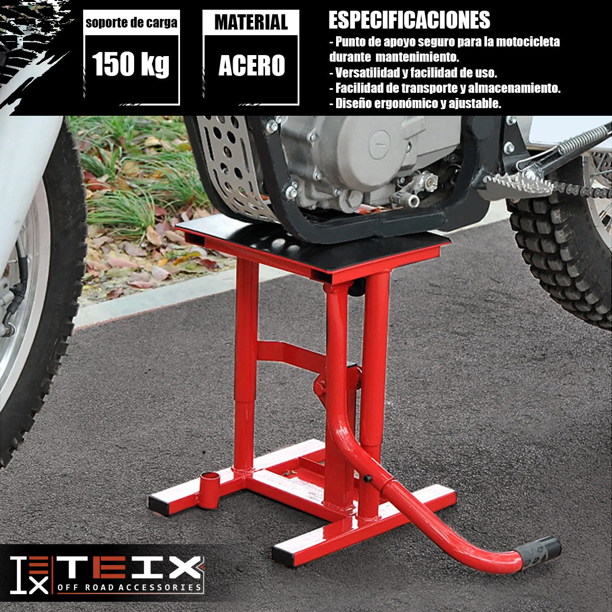 BANCO GATO MOTO MOTOCROSS ENDURO ROJO