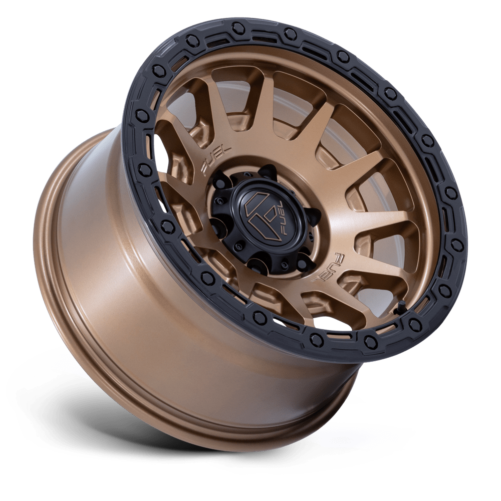 RINES FUEL FC884-FORTRESS 17x8.5 6X139.7 ET 00 MATTE BRONZE W GLOSS BLACK LIP CB 106.1
