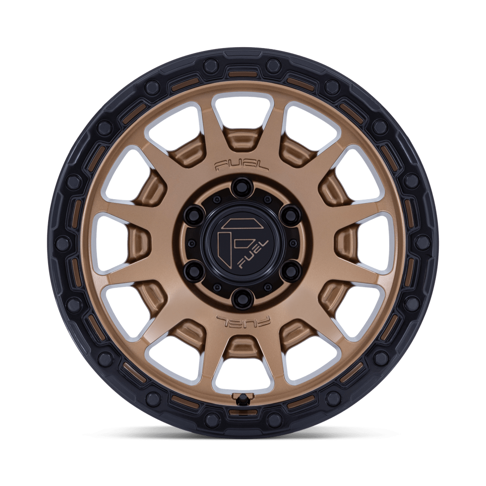 RINES FUEL FC884-FORTRESS 17x8.5 6X139.7 ET 00 MATTE BRONZE W GLOSS BLACK LIP CB 106.1