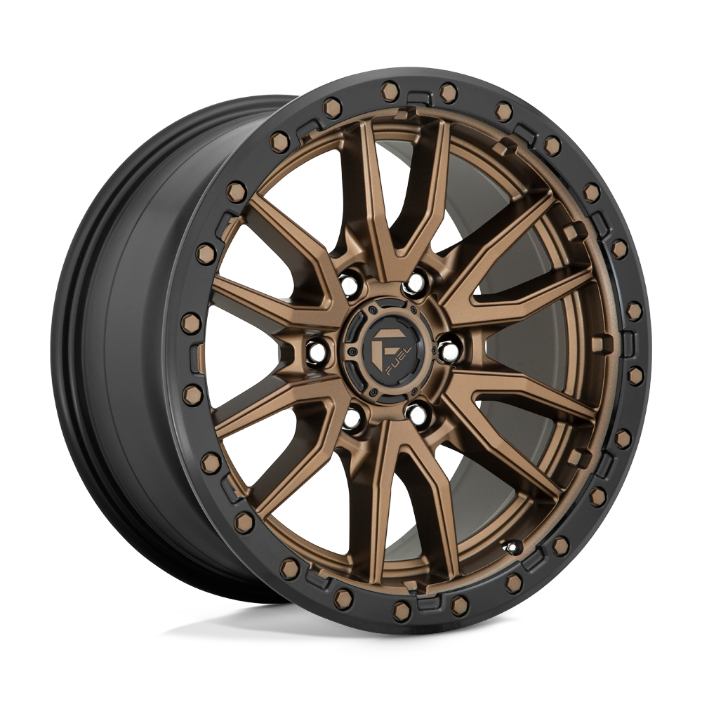 RINES FUEL D681-REBEL 17X9.0 6X139.7 ET -12 MATTE BRONZE W/MATTE BLACK RING CB 106.1