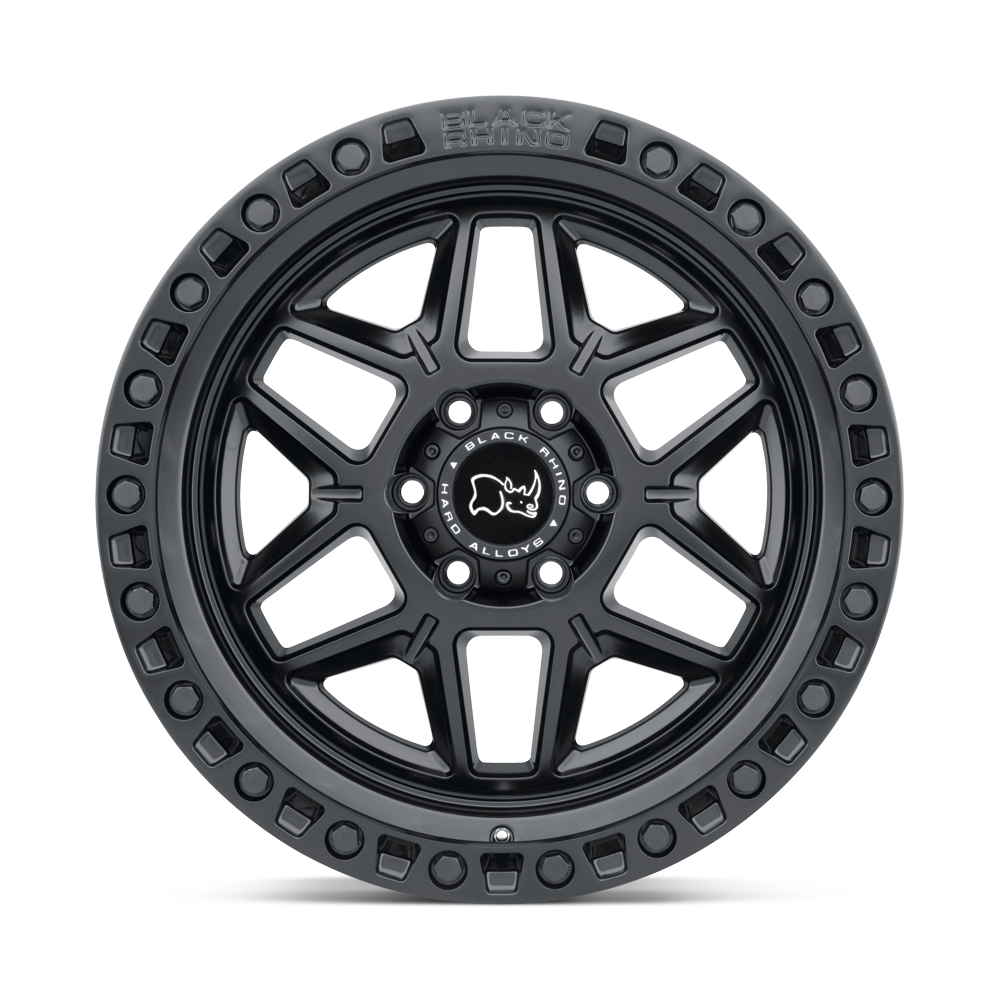 RINES BLACK RHINO KELSO 18X9.0 6X139.7 ET 12 CB 112.1 MATTE BLACK W/BLACK BOLTS