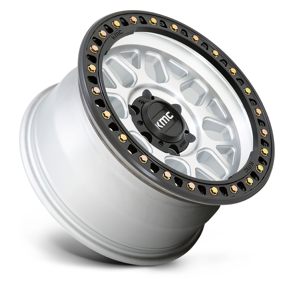 RINES KMC KM549-GRS 17X9.0 6X139.7 ET 00 MACHINED W/ SATIN BLACK LIP CB 106.1