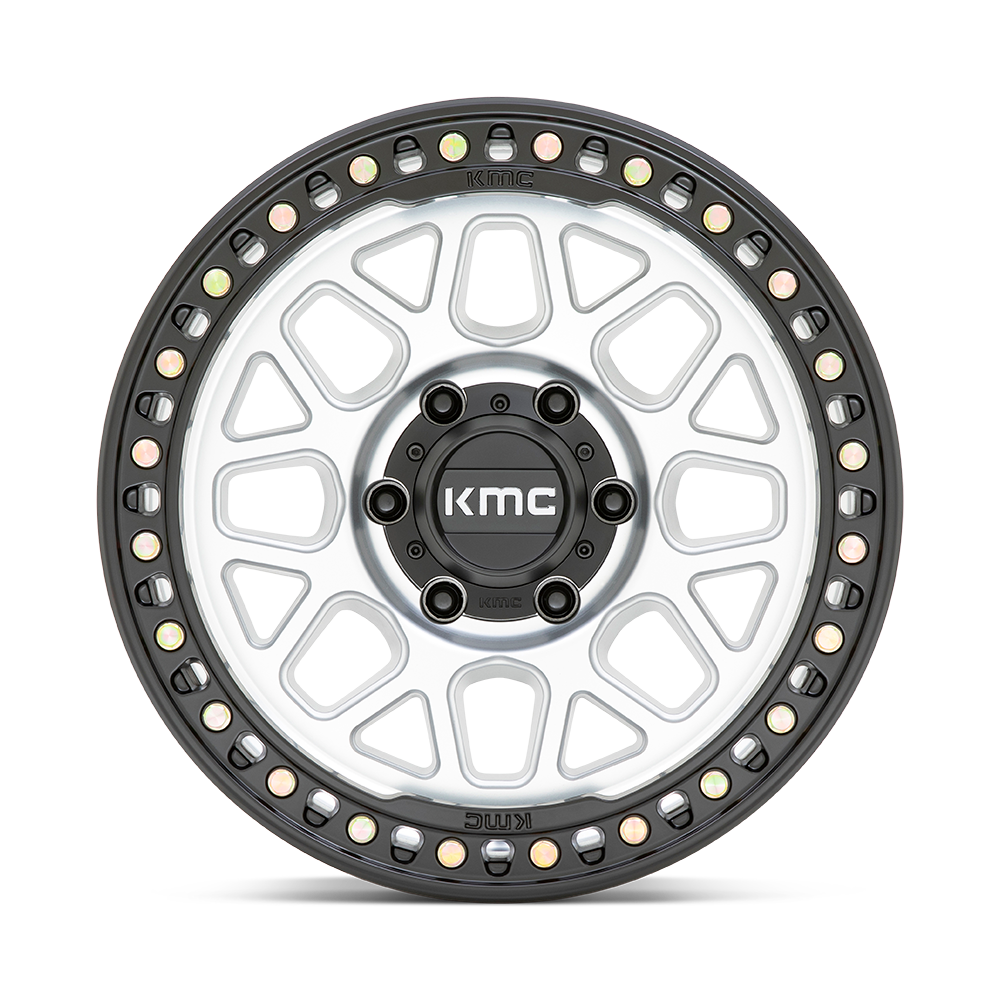 RINES KMC KM549-GRS 17X9.0 6X139.7 ET 00 MACHINED W/ SATIN BLACK LIP CB 106.1