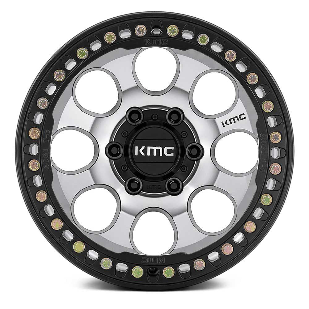 RIN KM237 RIOT BL SATIN BLACK W/ MACHINED RING/ APLICACIÓN PARA JEEP JK/JL Y GLADIADOR