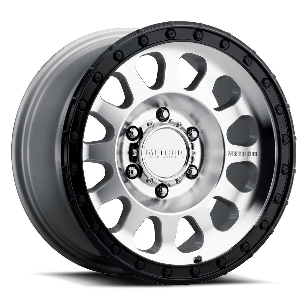 RIN METHOD MR315/ 17X8.5 6X5.5/ ET 00/ CB 106.25/ MACHINED-GLOSS BLACK LIP