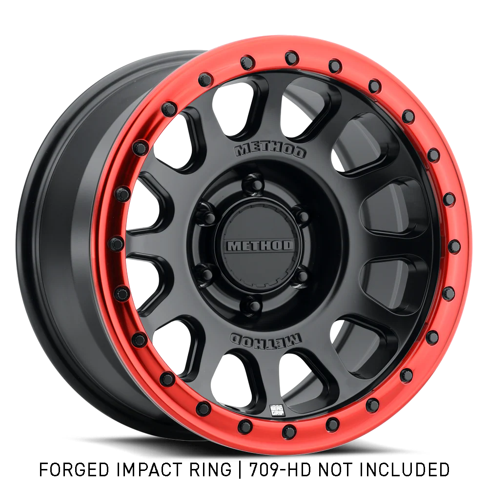 ANILLO DE IMPACTO FORJADO RIN 17" METHOD/ ROJO BEADLOCK