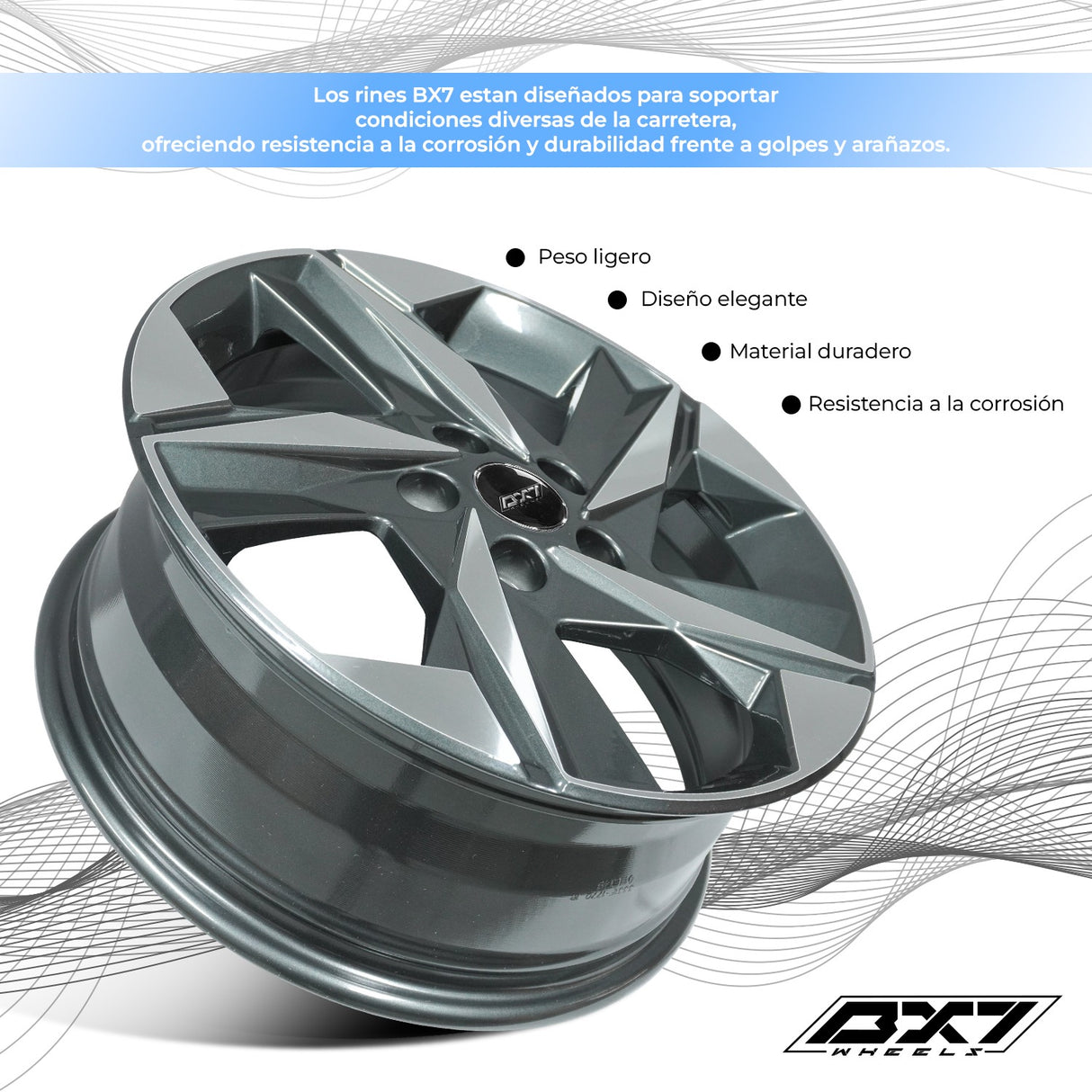 RIN BX7 FW3 17 5X114.3/ ET 49/ CB 67.1/ NEGRO-GUNMETAL MACHINED FACE