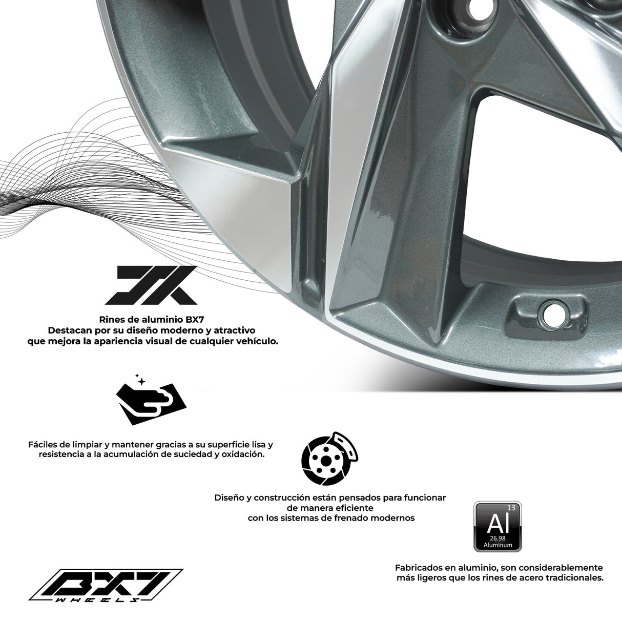 RIN BX7 FW3 17 5X114.3/ ET 49/ CB 67.1/ NEGRO-GUNMETAL MACHINED FACE