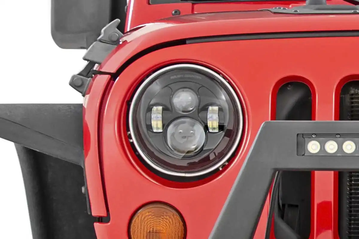 PAR DE FAROS DE 7 PULGADAS PARA JEEP WRANGLER JK (07-18) Y WRANGLER TJ (97-06)