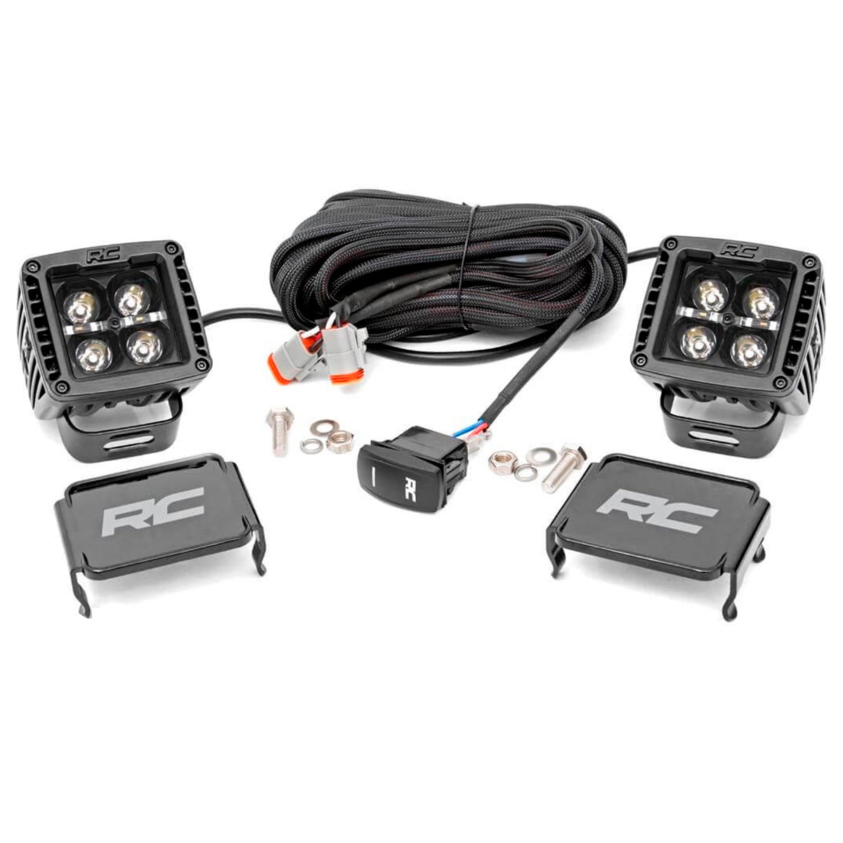 PAR DE LUCES LED ROUGH COUNTRY 2 PULGADAS ÁMBAR DRL