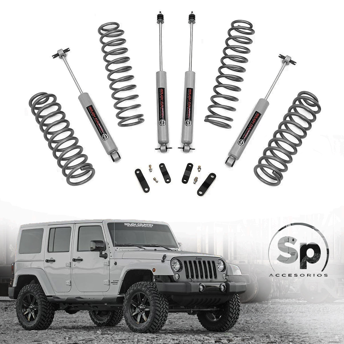 KIT DE ELEVACIÓN SUSPENSIÓN DE 2,5 PARA JEEP WRANGLER JK 2007 - 2018