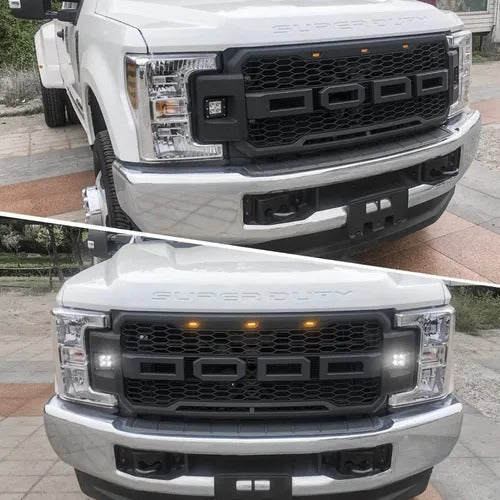 PARRILLA RAPTOR F250 SUPER DUTY 2017 A 2019 DRL LUZ AMBAR