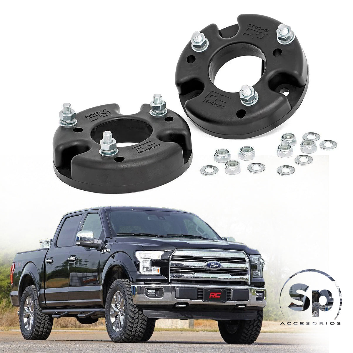 KIT DE NIVELACIÓN DE 2” MOLDEADO PARA FORD F-150 2WD/4WD 2009 - 2021