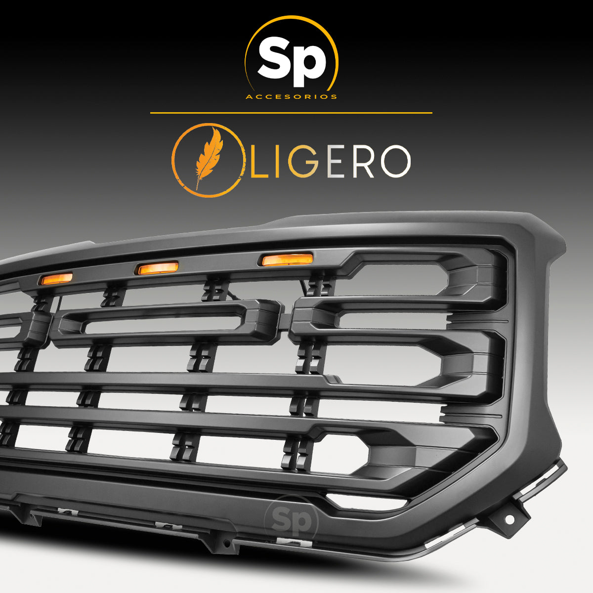 PARRILLA GMC PARA SIERRA 2016 A 2018 CON LED