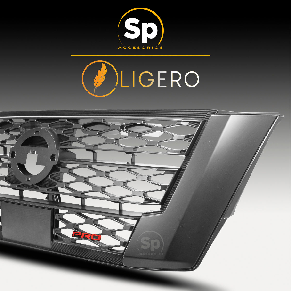 PARRILLA LED CON EMBLEMA PRO-ROJO PARA NP300 FRONTIER 2021 - 2024