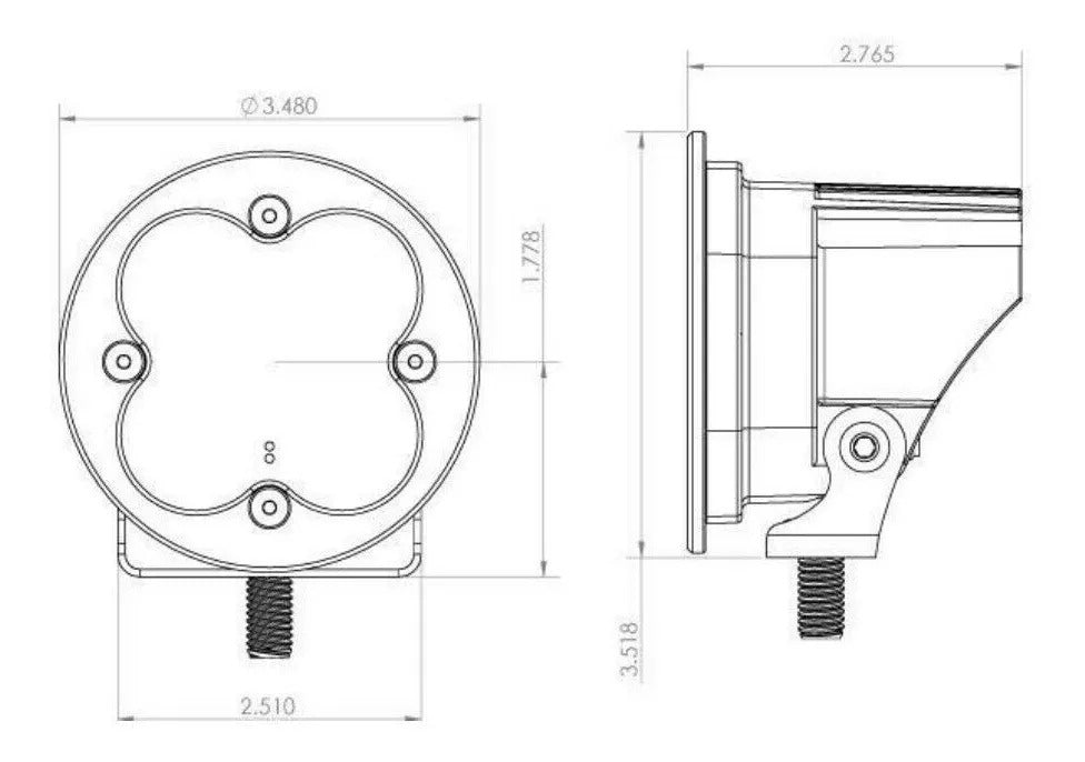 BAJA DESING FARO LED DUALLY SQUADRON R SPORT DRIVING ÁMBAR