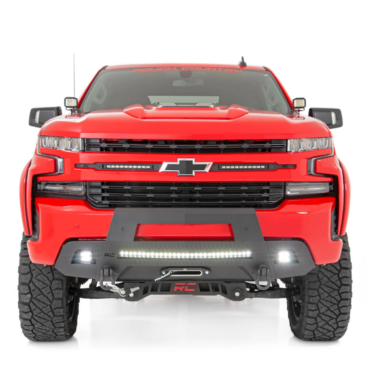 DEFENSA BUMPER WINCH ROUGH COUNTRY CHEVROLET SILVERADO 2019 A 2022