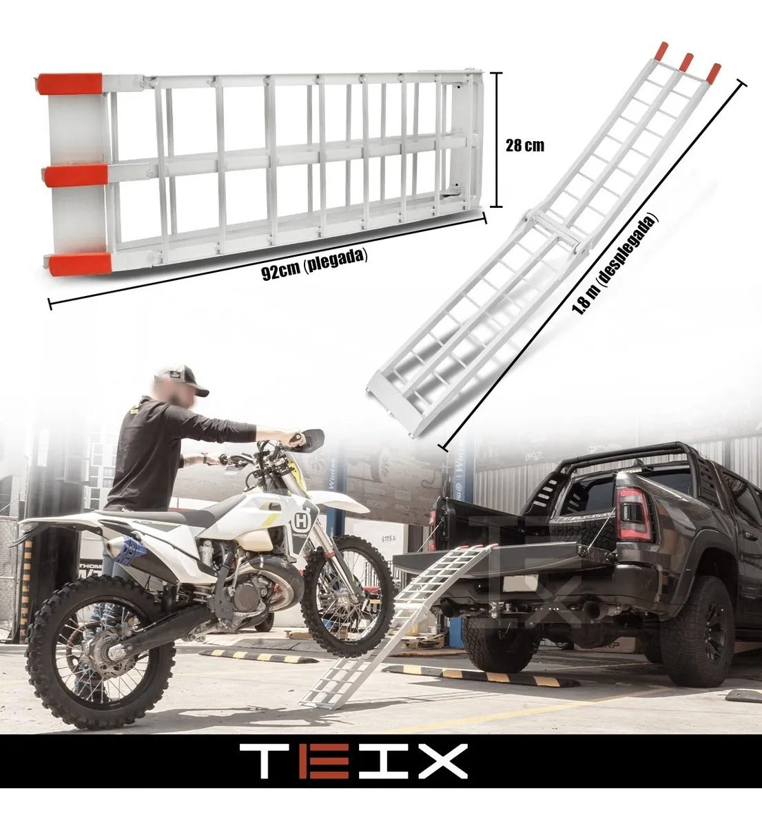 RAMPA MOTO ALUMINIO TEIX MOTOCICLETA MOTO PICK UP
