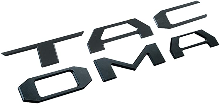 EMBLEMA LETRAS TOYOTA PARA TACOMA BATEA NEGRO 2016 - 2021 TRASERAS