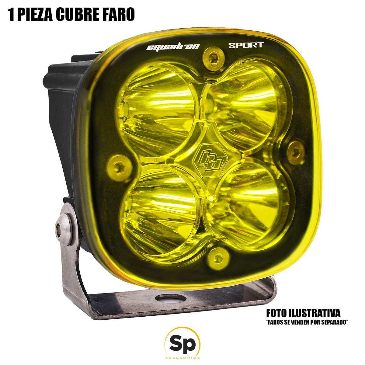 MICA PROTECTORA BAJA DESIGNS ROCK GUARD AMBAR POLVO NIEBLA