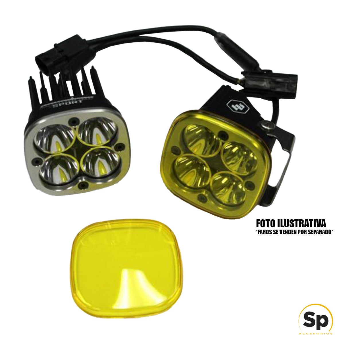 MICA PROTECTORA BAJA DESIGNS ROCK GUARD AMBAR POLVO NIEBLA