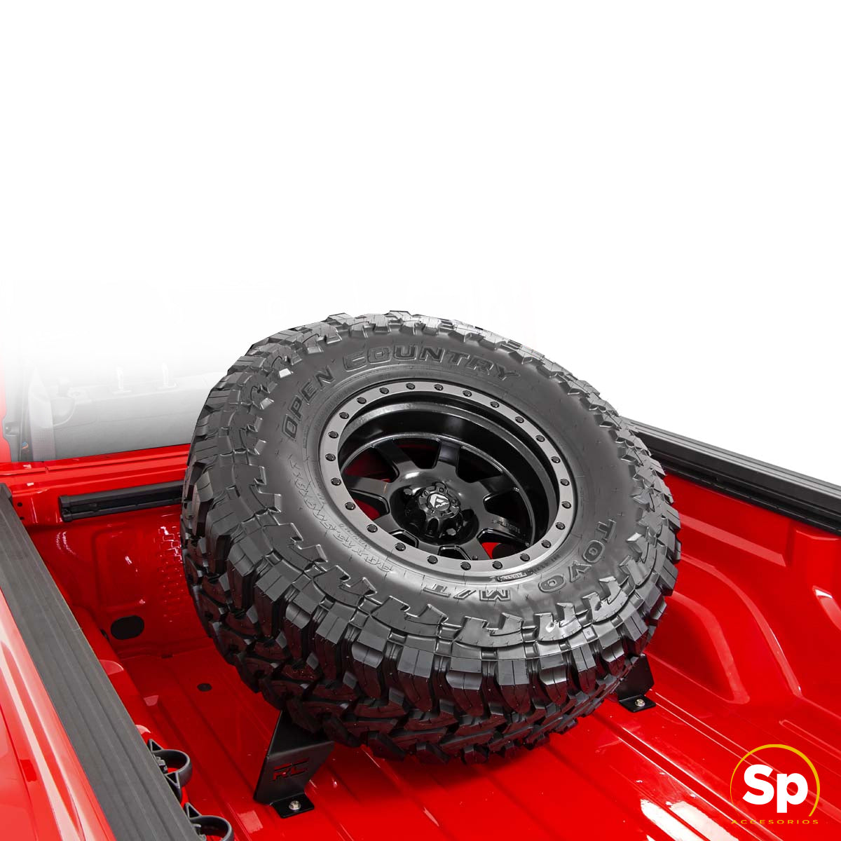 PORTA LLANTA EN CAJA ROUGH COUNTRY TIPO BAJA PARA JEEP GLADIADOR 2019 - 2024