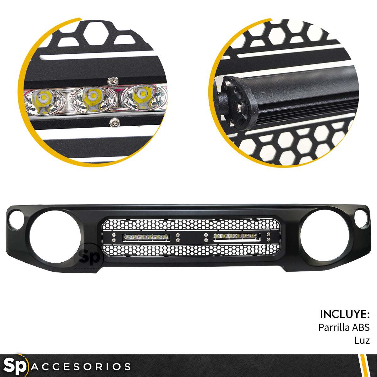 PARRILLA CON BARRA LED OFF ROAD PARA SUZUKI JIMNY 2020 - 2024