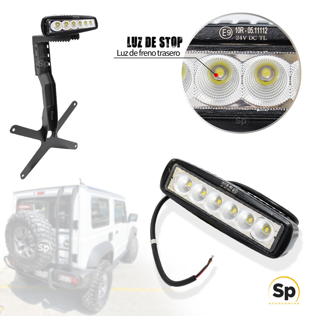 STOP TRASERO LED TIPO JEEP 4X4 PARA SUZUKI JIMNY 2020 - 2024