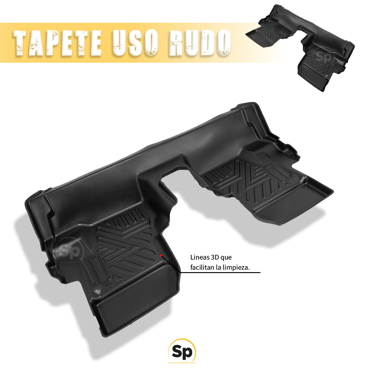 TAPETES DELANTEROS Y TRASEROS ABS USO RUDO TEIX PARA SUZUKI JIMNY 2019 - 2023 AUTOMATICO