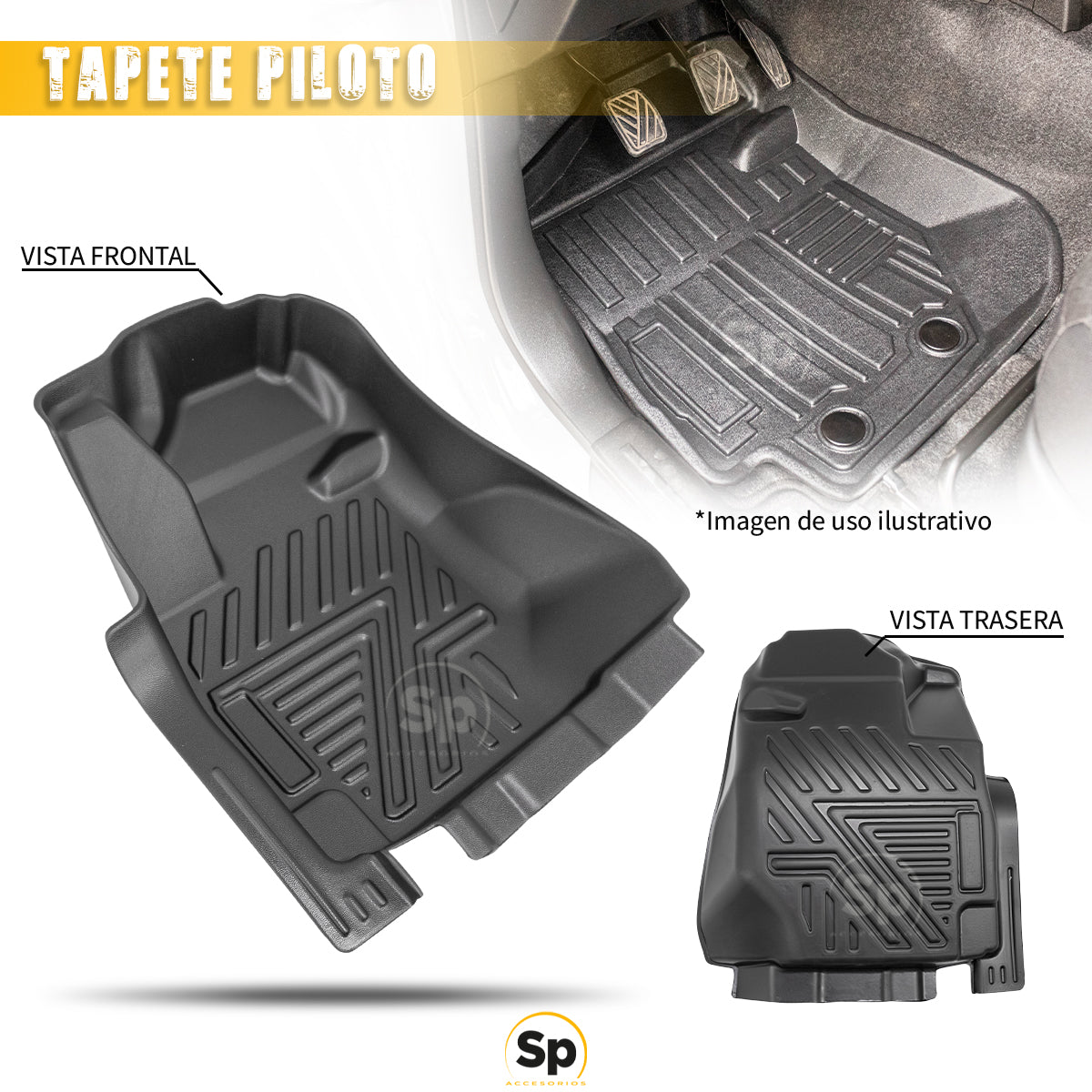 TAPETES DELANTEROS Y TRASEROS ABS USO RUDO TEIX PARA SUZUKI JIMNY 2019 - 2023 AUTOMATICO