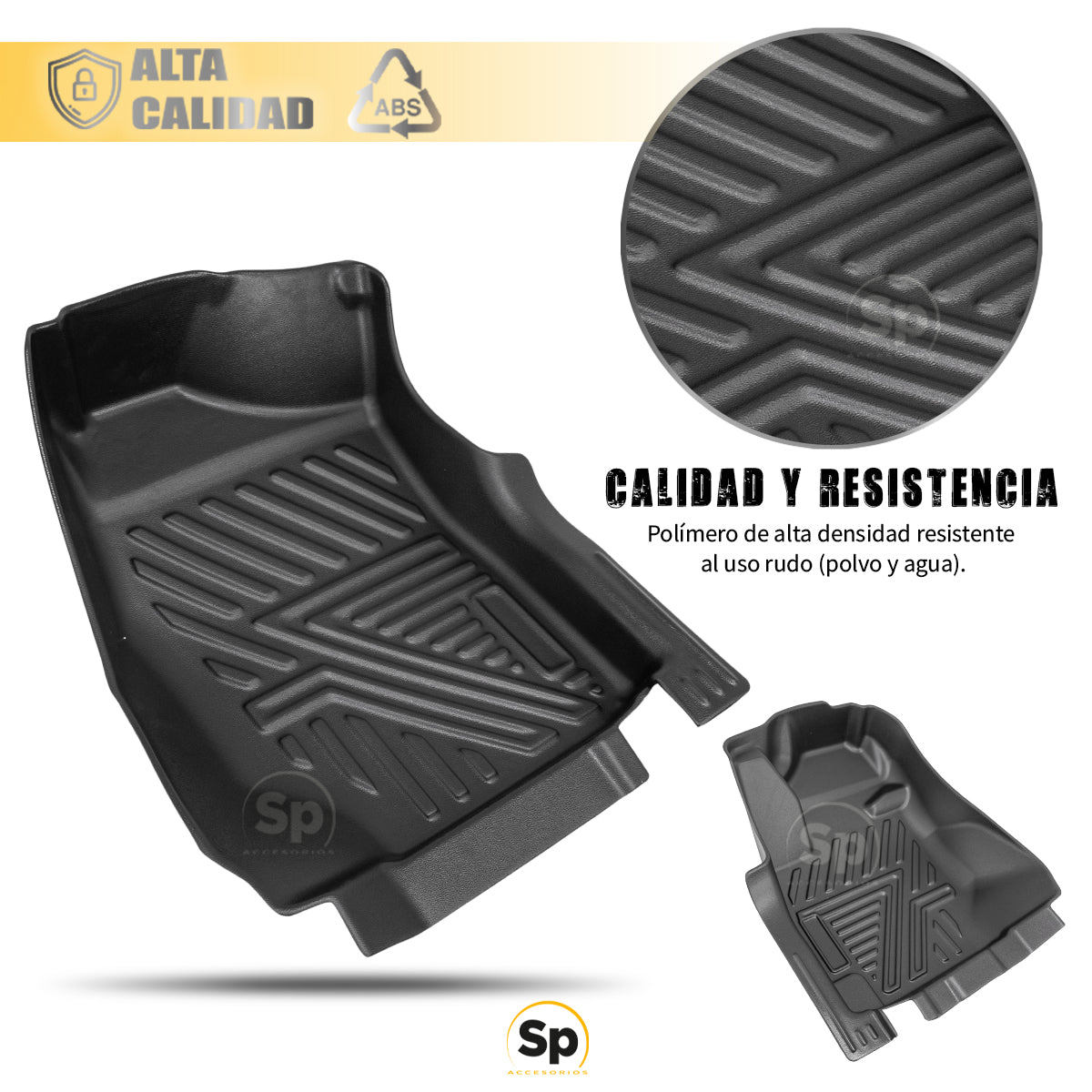 TAPETES DELANTEROS Y TRASEROS ABS USO RUDO TEIX PARA SUZUKI JIMNY 2019 - 2023 AUTOMATICO