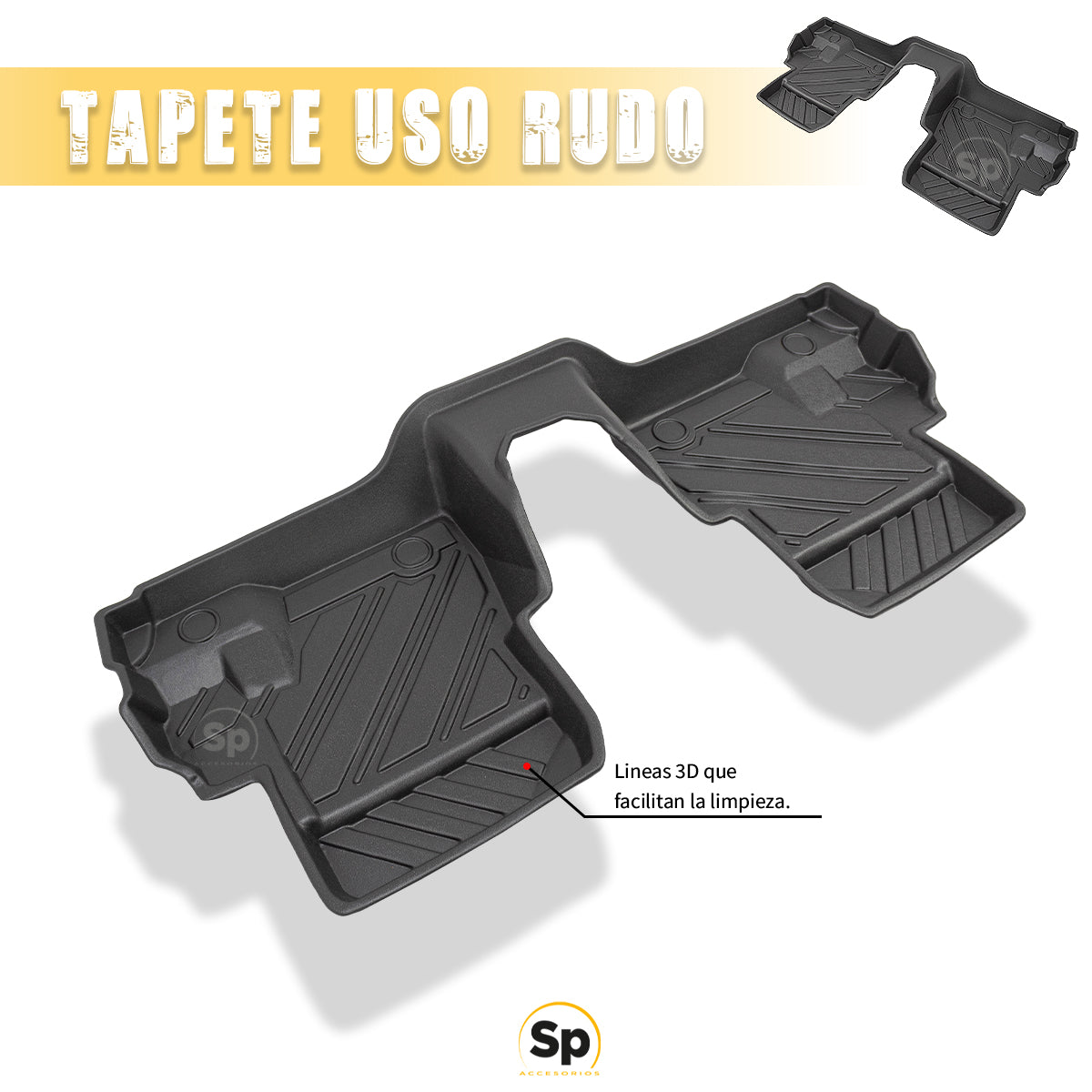 TAPETES DELANTEROS Y TRASEROS ABS USO RUDO TEIX PARA SUZUKI JIMNY 2019 - 2023 ESTANDAR