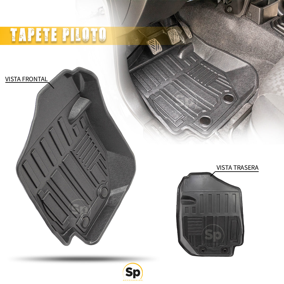 TAPETES DELANTEROS Y TRASEROS ABS USO RUDO TEIX PARA SUZUKI JIMNY 2019 - 2023 ESTANDAR