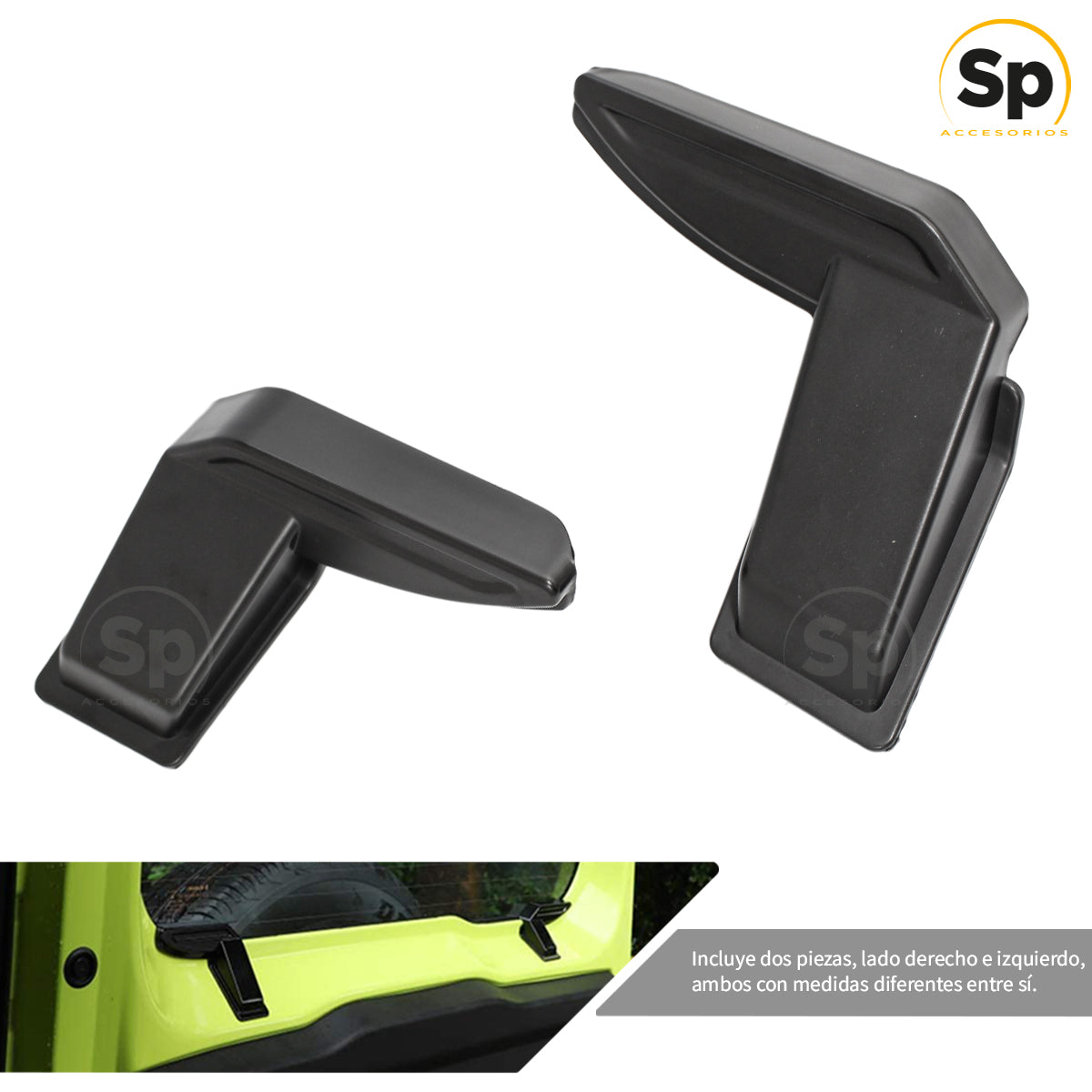 MOLDURAS DE CAJUELA PUERTA CUBRE CABLE DEFROST SUZUKI JIMNY 2019-2024