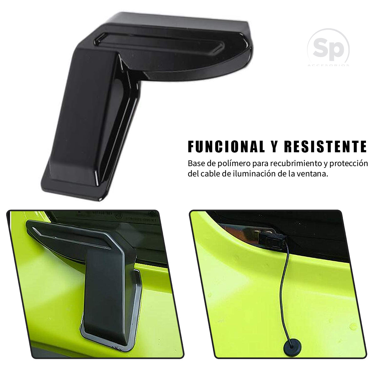 MOLDURAS DE CAJUELA PUERTA CUBRE CABLE DEFROST SUZUKI JIMNY 2019-2024