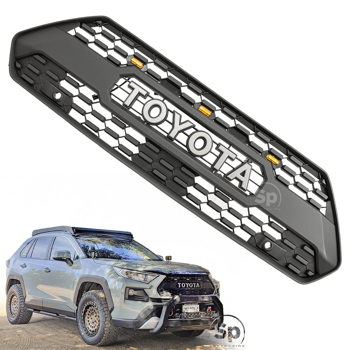 PARRILLA FRONTAL TRD PRO-STYLE PARA TOYOTA RAV4 2019 - 2020