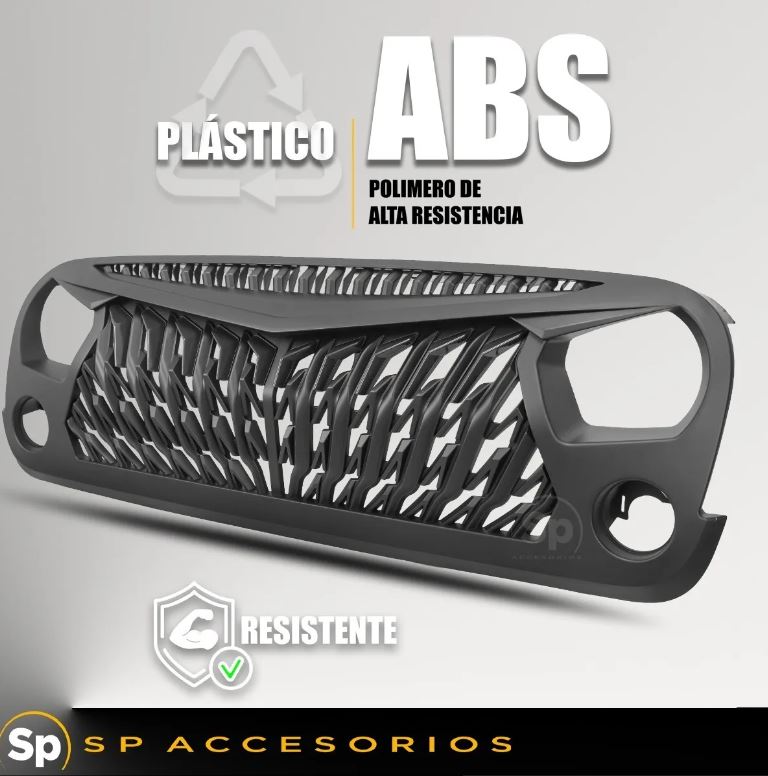 PARRILLA ENOJADA JEEP WRANGLER JK 2007 A 2017 FRENTE C/LED X6