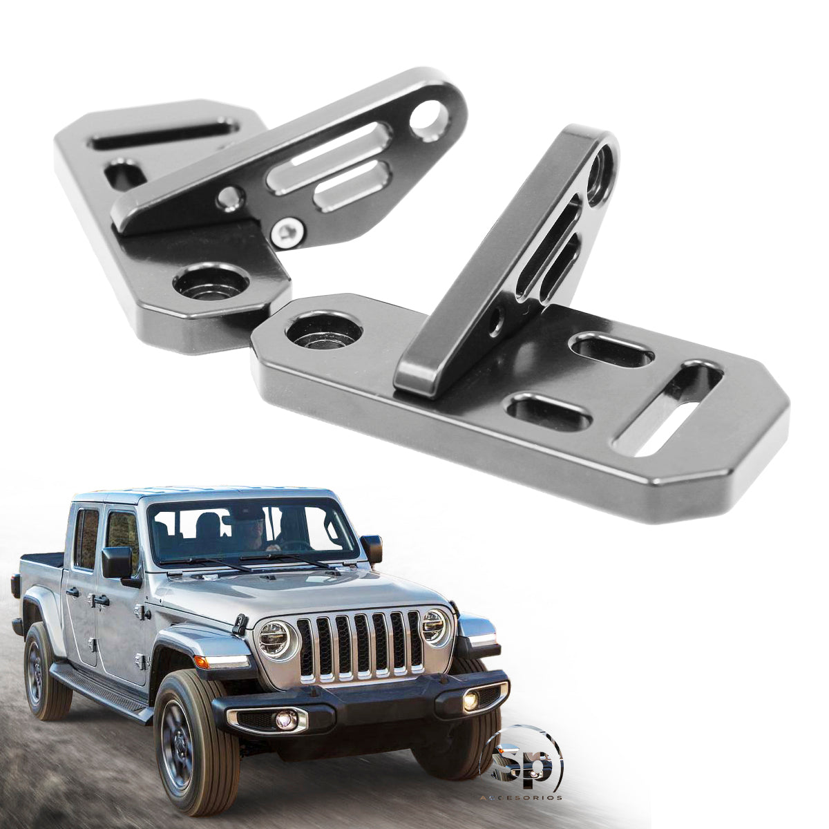 BASES SOPORTES DE COFRE METALICOS PARA FAROS DUALLYS JEEP WRANGLER JL 2018-2024 JEEP GLADIADOR 2019-2024