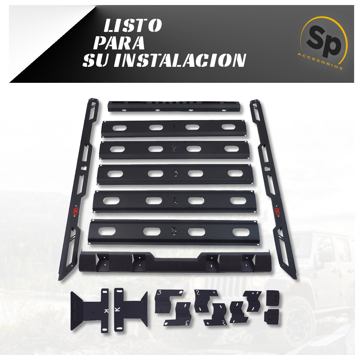 CANASTILLA PORTA EQUIPAJE SPYDER JEEP WRANGLER JL 2018 A 2024
