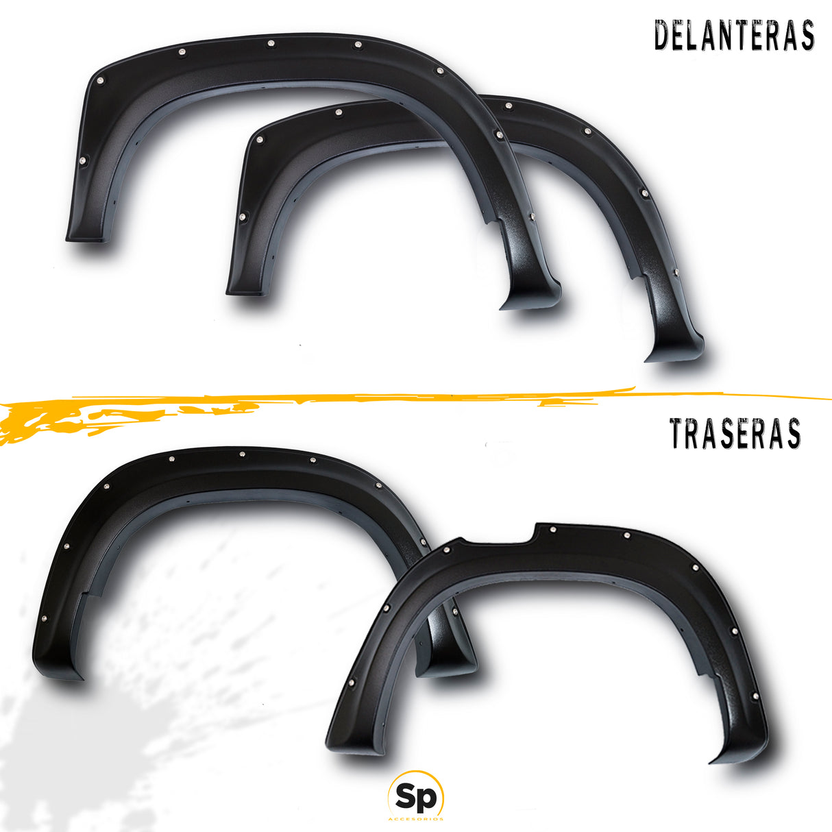 CANTONERAS CON REMACHES PARA MITSUBISHI L200 2019-2021 ABS (4 PIEZAS)